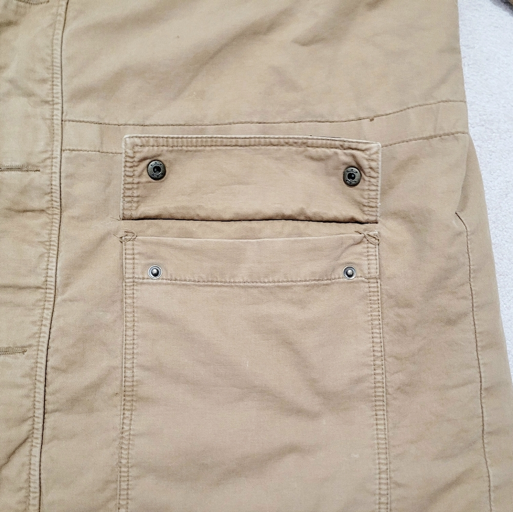 St John’s Bay Barn Coat Chore Jacket 2XLT Tan Brown Corduroy Collar Plaid Lined - Picture 7 of 14